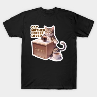 Cat Mother Coffee Lover T-Shirt